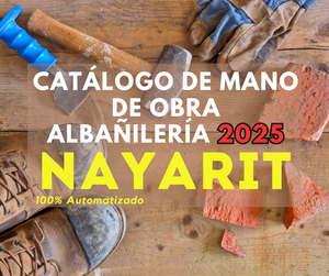 Catálogo Mano de Obra Albañileria 2025 (Estudio para Estado) promo250