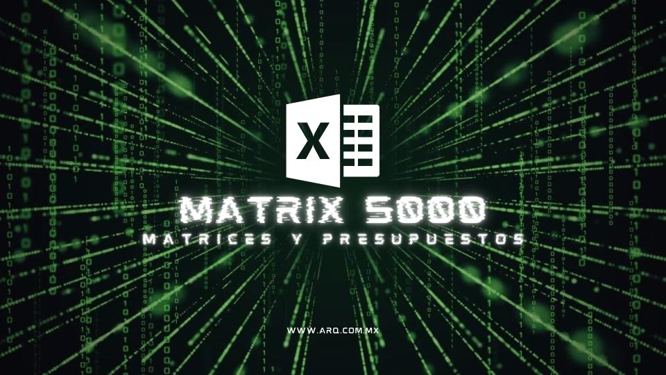 MatriX 5000 - Es como hacer presupuestos en Excel pero supercargado